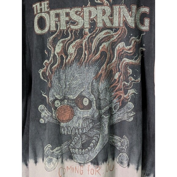 VTG Offspring T Shirt "Coming For You" Mens XL Black Gray Bleach Tie Dye Clown - Picture 1 of 6